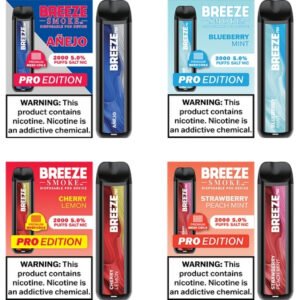 BREEZE PRO EDITION 5% DISPO (60ML) 2K PUFFS 10CT/ BOX
