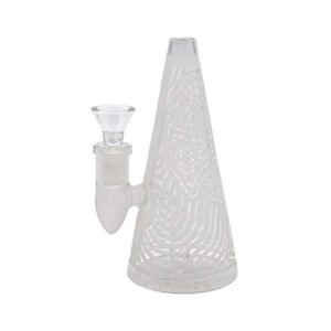 6" CONE DESIGN ASSORTED COLOR GLASS WATER PIPE