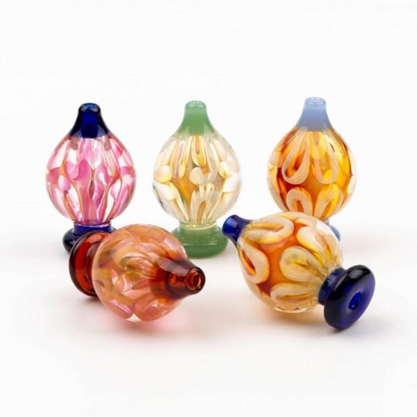 SMOQ GLASS GLOBE  DESIGN CARB CAP ASSORTED COLORS