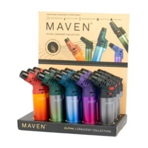 MAVEN ALPHA  PLUS WIND PROOF TORCH LIGHTER 15CT DISPLAY