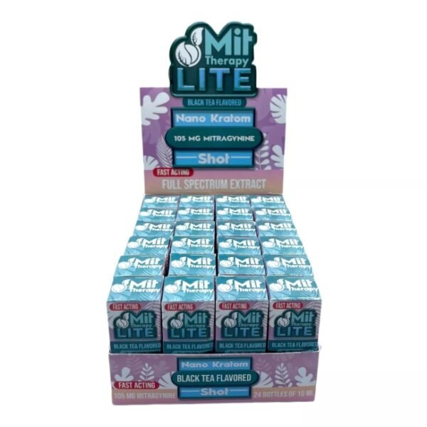 MIT THERAPY LITE NANO KRATOM FULL SPECTRUM 105MG 10ML BLACK TEA SHOT 24CT/ BOX