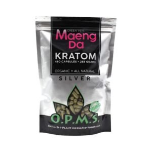 OPMS SILVER KRATOM (288 GRAMS) 480CT CAPSULES