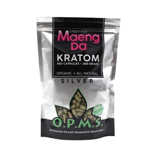 OPMS SILVER KRATOM (288 GRAMS) 480CT CAPSULES