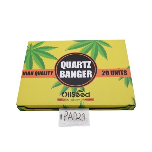 OILSEED HIGH QUALITY CLEAR 14MM MALE 45 DEGREE QUARTZ BANGER 20CT/ BOX