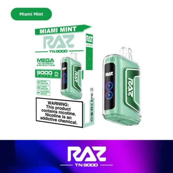 RAZ TN9000 5% DISPOSABLE (60ML) 9K PUFFS 5CT/ BOX