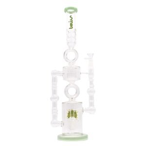 SMOQ GLASS 20" FANCY SHOWER HEAD DESIGN WITH PERC WATER PIPE
