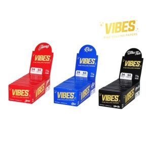 VIBES 11/4 ROLLING PAPER 24 BOOKLETS | 50 PAPER + TIPS