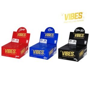 VIBES KING SIZE ROLLING PAPER (24 BOOKLETS PER BOX | 33PAPER + TIPS PER BOOKLET)