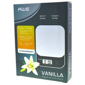 AWS VANILLA DIGITAL KITCHEN SCALE 5000G / 11 LB