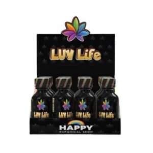 LUV LIFE HAPPY BLEND 800MG KAVALACTONE EXTRACT 2FL OZ KRATOM SHOT 12CT/ BOX