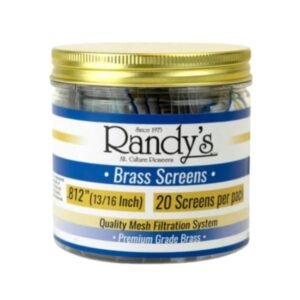RANDYS BRASS SCREEN JAR 36 CT SCREENS TOTAL / JAR  (.812 (13/16inch)  BRASS SCREEN)