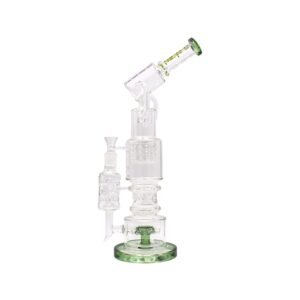 SMOQ GLASS 16'' FANCY DOUBLE SHOWER HEAD WATER PIPE