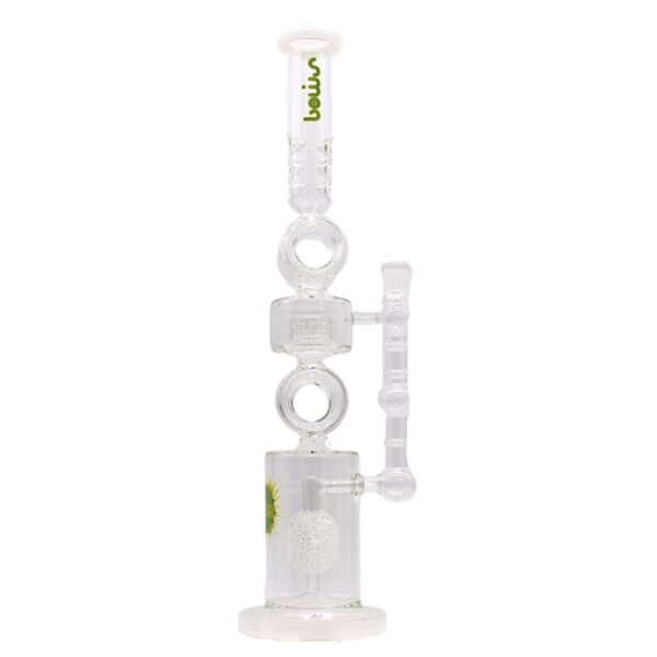 SMOQ GLASS 18'' DOUBLE FANCY SHOWER HEAD WATER PIPE