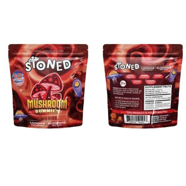 STONED MUSHROOM 10,000MG GUMMIES 10CT PER BAG SINGLE
