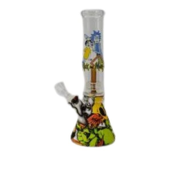 12'' FANCY GLASS WITH SILICONE WATER PIPE