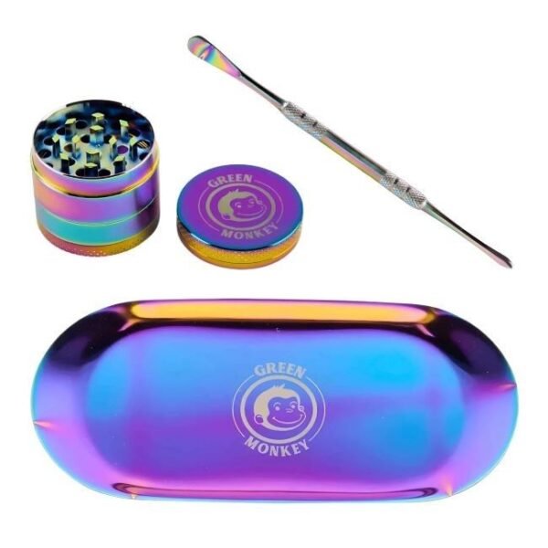 GREEN MONKEY RAINBOW GRINDER WITH TRAY KIT