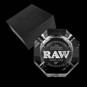 RAW LEAD-FREE CRYSTAL GLASS ASHTRAY