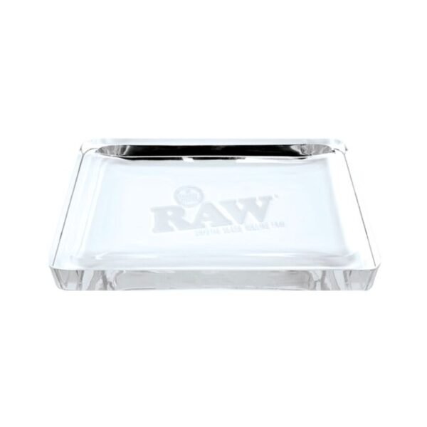 RAW CRYSTAL GLASS ROLLING TRAY