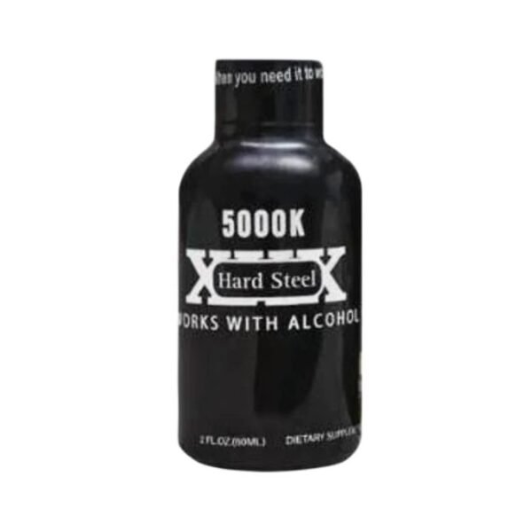 HARD STEEL WORKS WITH ALCOHOL 5000K MALE ENHANCEMENT SHOT (2OZ) BOTTLE 12CT/ BOX