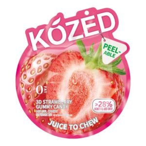 KOZED PEELABLE HALAL GUMMY CANDY DISPLAY OF 10 BAGS