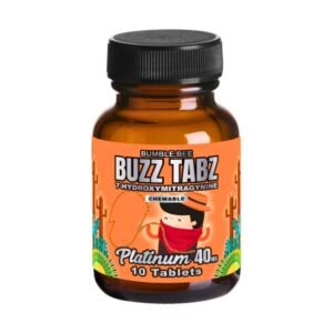 BUMBLE BEE BUZZ TABZ 7-HYDROXY PLATINUM 40MG PER TABLET 10CT/ JAR