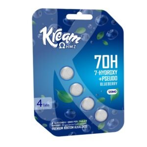 KREAM 7OH 7-HYDROXY + PSEUDO PREMIUM KRATOM ALKALOIDS 30MG PER TABLET 4CT/10PK