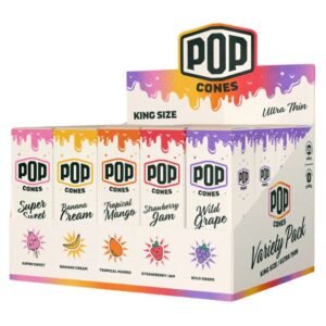 POP CONES KING SIZE HAND ROLLED FLAVOR VARIETY PACK CONES 25CT/ BOX