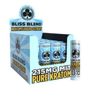 CLUB13 BLISS BLEND SATISFACTION GUARANTEED PURE KRATOM 215MG MIT (10ML) SHOT 24CT/ BOX
