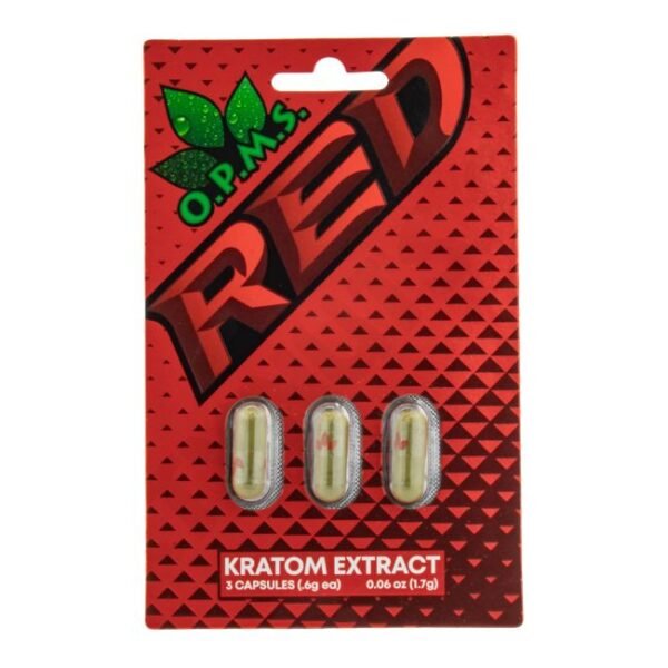 OPMS KRATOM RED 3CT CAPSULES