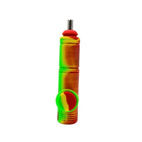 7''Silicon Nector Collector Assorted Design And Colors With Titanium NAIL ATTACHED