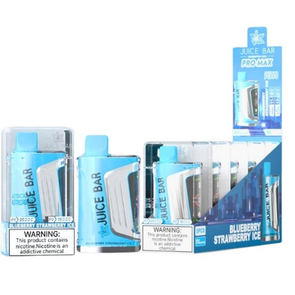 JUICE BAR PRO MAX 5% DISPOSABLE (95ML) P1 MODE - 25K PUFFS & P2- 15K PUFFS 5CT/ BOX