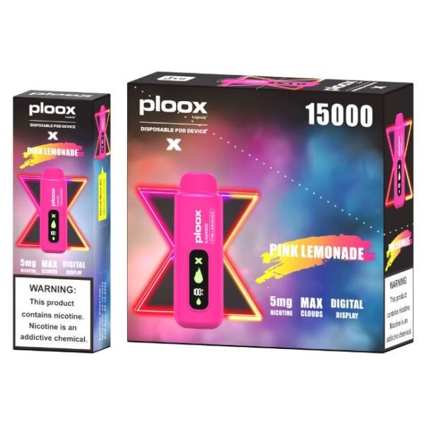 PLOOX X BY LUXPODZ 5% DISPOSABLE FOR PORTABLE HOOKAH (80ML) 15K PUFFS 5CT/ BOX
