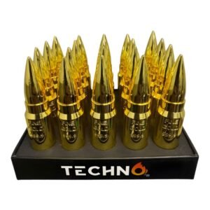 TECHNO GOLD BULLET SOFT FLAME TORCH LIGHTER 20CT/ DISPLAY
