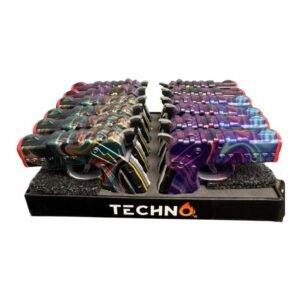 CLICK MARBLE EFFECT TRIPLE FLAME GUN TORCH LIGHTER 12CT/ DISPLAY