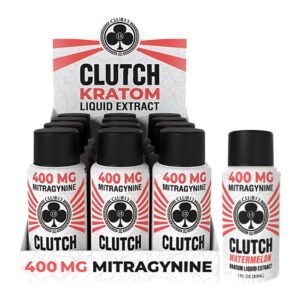 CLUB13 CLUTCH KRATOM LIQUID EXTRACT 400MG MIT 1FL.OZ (30ML) SHOT 12CT/ BOX