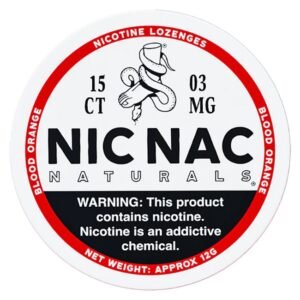 NIC NAC NATURALS NICOTINE LOZENGES - 5 CANS / PACK "15 PER CAN"
