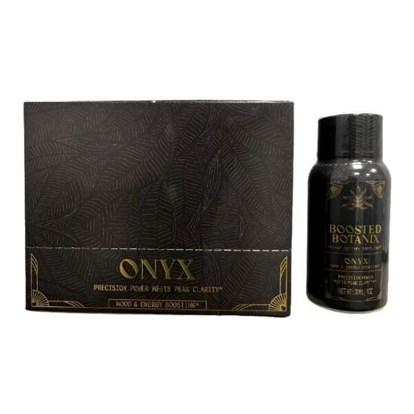 BOOSTED BOTANIX KRATOM DIETARY SUPPLEMENT 1OZ 30ML SHOTS ONYX 12CT/BOX