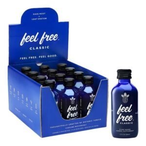FEEL FREE CLASSIC KAVA ROOT + KRATOM LEAF HERBAL SUPPLEMENTS TONIC 2OZ 59ML12CT/ BOX