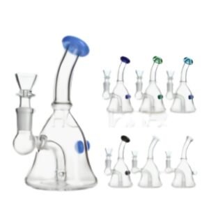 PHOENIXSTAR GLASS 6'' CLEAR BEAKER WATER PIPE