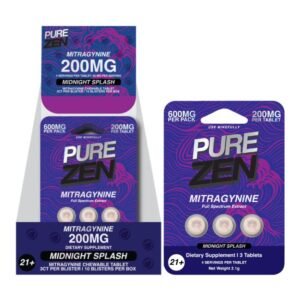 PURE ZEN FULL SPECTRUM EXTRACT MITRAGYNINE 200MG PER TABLET 3CT/10PK