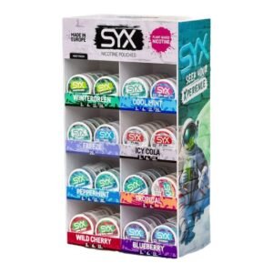 SYX NICOTINE "20 POUCHES PER CAN" 80CT DISPLAY