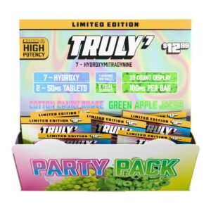 TRULY 7-HYDROXY PARTY PACK PRE PRICE $12.99 50MG PER TABLET 2CT/ 30PK DISPLAY
